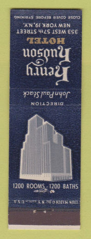 Matchbook Cover - Henry Hudson Hotel New York City