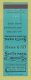 Matchbook Cover - Seville Motel Royal Oak MI
