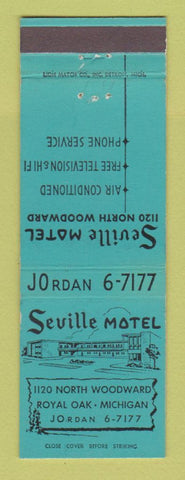 Matchbook Cover - Seville Motel Royal Oak MI