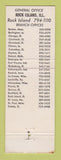 Matchbook Cover - Dohrn Trucking Rock Island IL WEAR