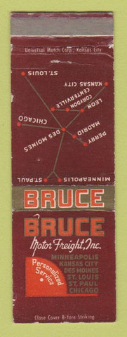 Matchbook Cover - Bruce Motor Freight Trucking WEAR
