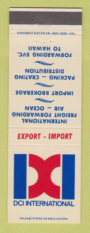 Matchbook Cover - DCI Freight Trucking Forwarding Los Angeles San Francisco CA