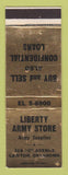 Matchbook Cover - Liberty Army Store Lawton OK WEAR