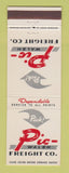 Matchbook Cover - Pic Walsh Freight Trucking