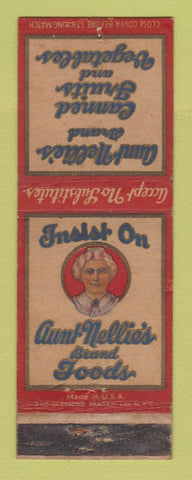 Matchbook Cover - Aunt Nellie's Canned Fruits WORN