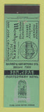 Matchbook Cover - Montgomery Hotel San Jose CA