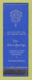 Matchbook Cover - The Glen Springs Watkins Glen NY
