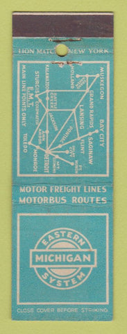 Matchbook Cover - Eastern Michigan System Freight Trucking MI
