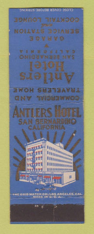 Matchbook Cover - Antlers Hotel San Bernardino CA