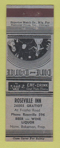 Matchbook Cover - Roseville Inn MI