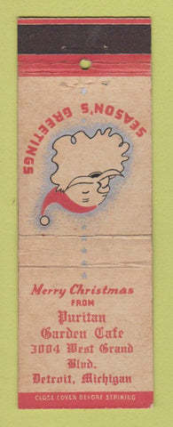Matchbook Cover - Puritan Garden Cafe Detroit MI Christmas