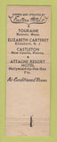 Matchbook Cover - Elizabeth Carteret Hotel Elizabeth NJ WEAR