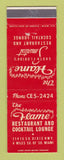 Matchbook Cover - Flame Restaurant Miami FL
