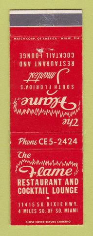 Matchbook Cover - Flame Restaurant Miami FL