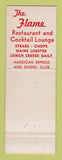Matchbook Cover - Flame Restaurant Miami FL