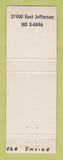 Matchbook Cover - Surf Detroit? MI WEAR