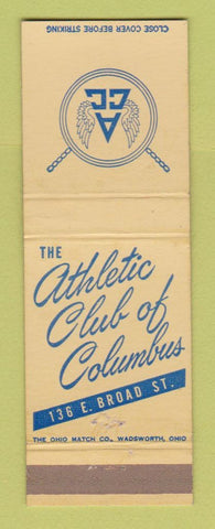 Matchbook Cover - Athletic Club of Columbus OH