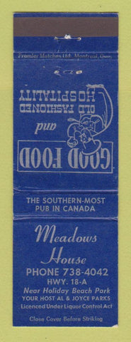Matchbook Cover - Meadows House New Hamburg? ON