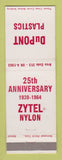 Matchbook Cover - DuPont Plastics Zytel Nylon 25th 1964