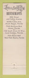 Matchbook Cover - Juniors Restaurant West Palm Beach FL