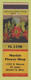 Matchbook Cover - Markle Flower Shop Detroit MI