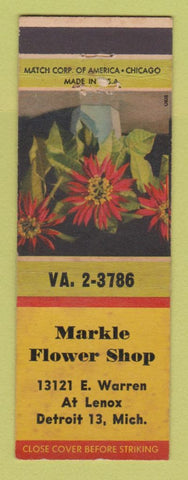 Matchbook Cover - Markle Flower Shop Detroit MI