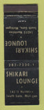 Matchbook Cover - Shikari Lounge South Gate MI WORN
