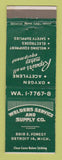 Matchbook Cover - Welders Service and Supply Detroit MI