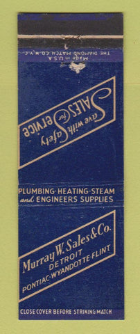 Matchbook Cover - Murray Plumbing Heating Supply Detroit Pontiac Flint MI WEAR
