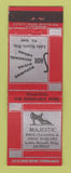 Matchbook Cover - Majestic Shoe Cleaning Detroit MI