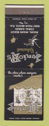 Matchbook Cover - Juniors Restaurant West Palm Beach FL