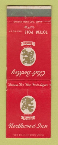Matchbook Cover - Northwood Inn Hund's Royal Oak MI WEAR