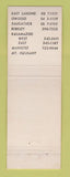 Matchbook Cover - Coral Gables Ilforno Restaurant Mount Pleasant Manistee MI