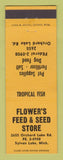 Matchbook Cover - Flower's Feed and Seed Store dog food Sylvan Lake MI