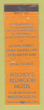 Matchbook Cover - Ritchey's Redwood Motel Breezewood PA