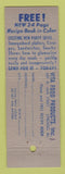 Matchbook Cover - Vita Creamed Herring Filets girlie food