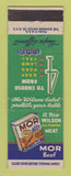 Matchbook Cover - Mor Beef Wilson Meats Food