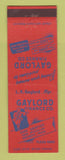 Matchbook Cover - Gaylord Finance Detroit MI