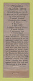 Matchbook Cover - Columbia Spanish Restaurant Tampa FL WORN