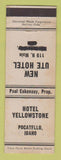 Matchbook Cover - New Ute Hotel Hotel Yellowstone Pocatello ID WORN WRITING