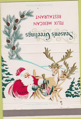 Matchbook Cover - Felix Mexican Restaurant no town 40 Strike