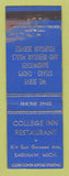 Matchbook Cover - College Inn Restaurant Saginaw MI WORN
