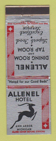 Matchbook Cover - Allenel Hotel Ann Arbor MI