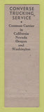 Matchbook Cover - Converse Trucking Service Los Angeles CA Portland OR