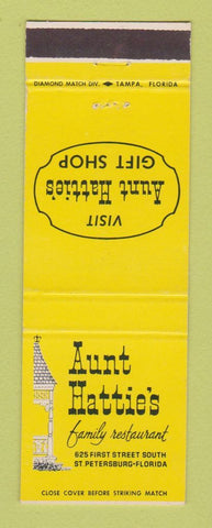Matchbook Cover - Aunt Hattie's Restaurant St Petersburg FL