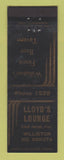 Matchbook Cover - Lloyd's Lounge Williston ND WEAR