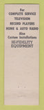 Matchbook Cover - Grosse Pointe Radio TV Farms MI