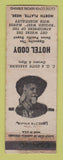 Matchbook Cover - Hotel Cody North Platte NE WORN