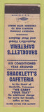 Matchbook Cover - Shacklett's Cafeteria Nashville TN WEAR