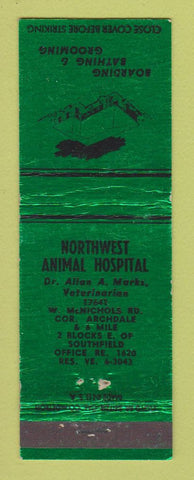 Matchbook Cover - Northwest Animal Hospital Southfield MI Detroit